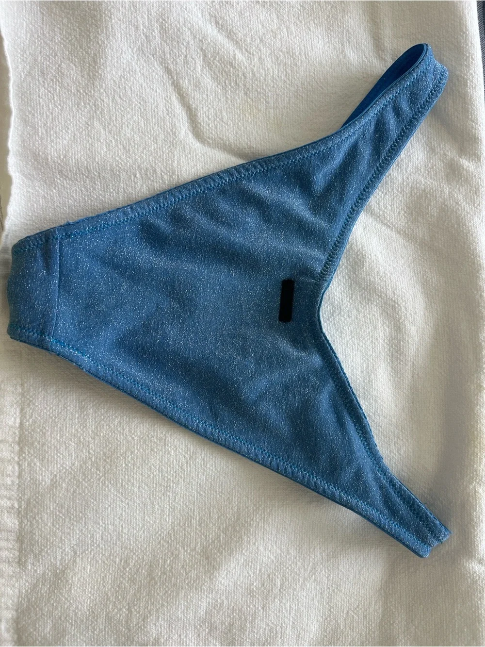 triangl swimwear One-Shoulder Shimmery Blue Bikini Set